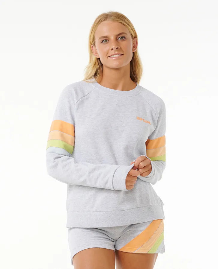 Rip Curl - High Tide Surf Raglan Crew - Grey