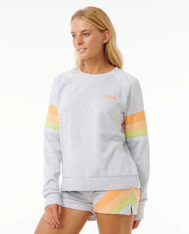 Rip Curl - High Tide Surf Raglan Crew - Grey