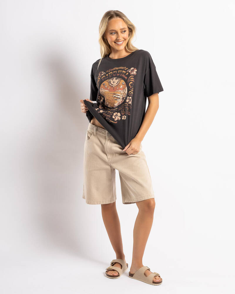 RIP CURL - CELESTIAL SEARCH TEE - WASHED BLACK