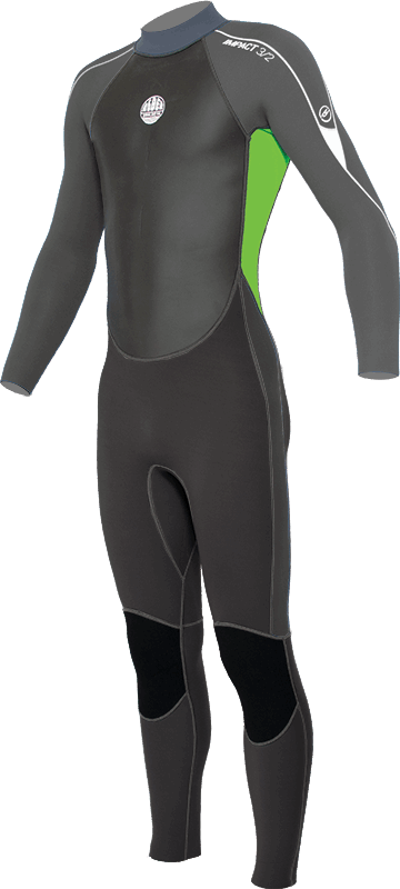 Alder Impact Junior 3/2mm Wetsuit Green -  - Married to the Sea Surf Shop - 