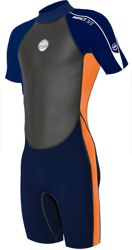 Alder - Junior Impact 3/2mm Wetsuit Shortie | Orange -  - Married to the Sea Surf Shop - 