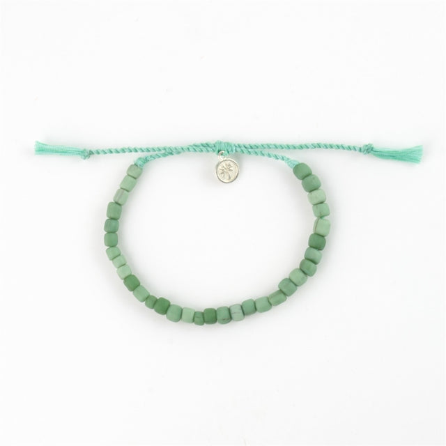 Anklet- Aqua Glass bead - Pineapple Island - Pineapple Island - Married to the Sea Surf Shop