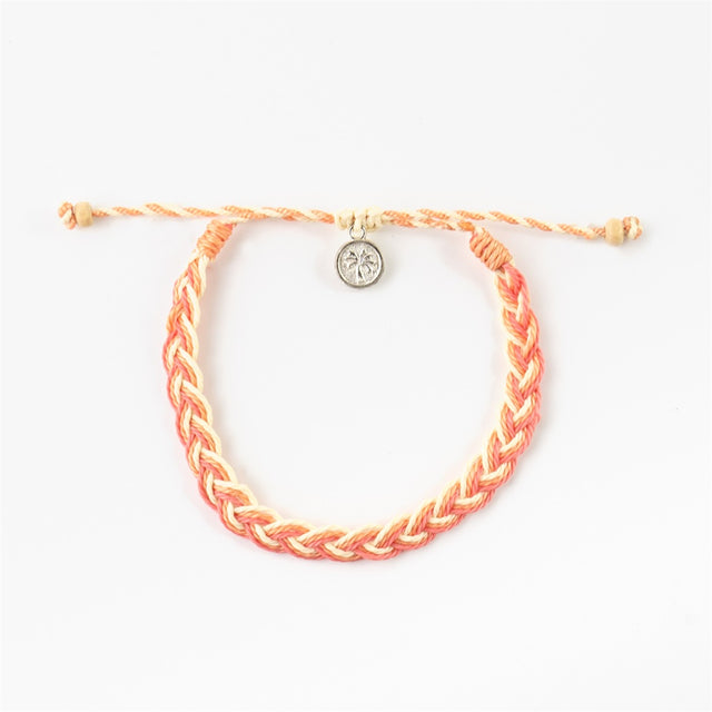 Anklet - Braided Coral  - Pineapple Island - Pineapple Island - Married to the Sea Surf Shop