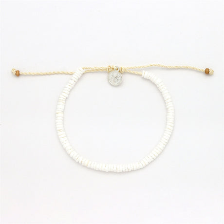 Bracelet - Shell disc White  - Pineapple Island - Pineapple Island - Married to the Sea Surf Shop