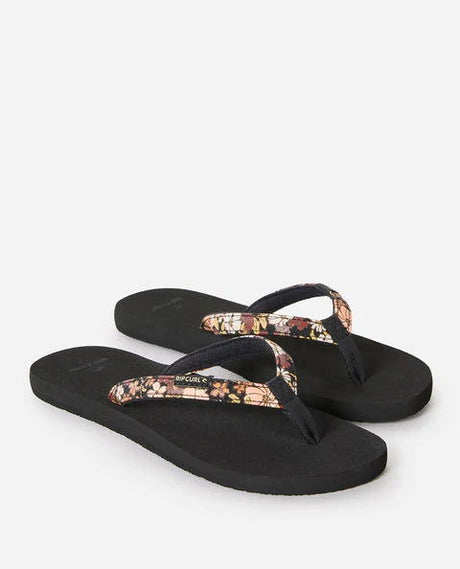 Rip Curl - Freedom Bloom Flip Flops | Black/Brown -  - Married to the Sea Surf Shop - 