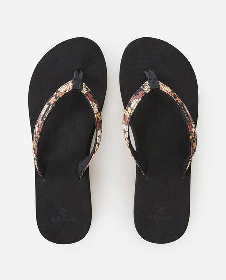 Rip Curl - Freedom Bloom Flip Flops | Black/Brown -  - Married to the Sea Surf Shop - 