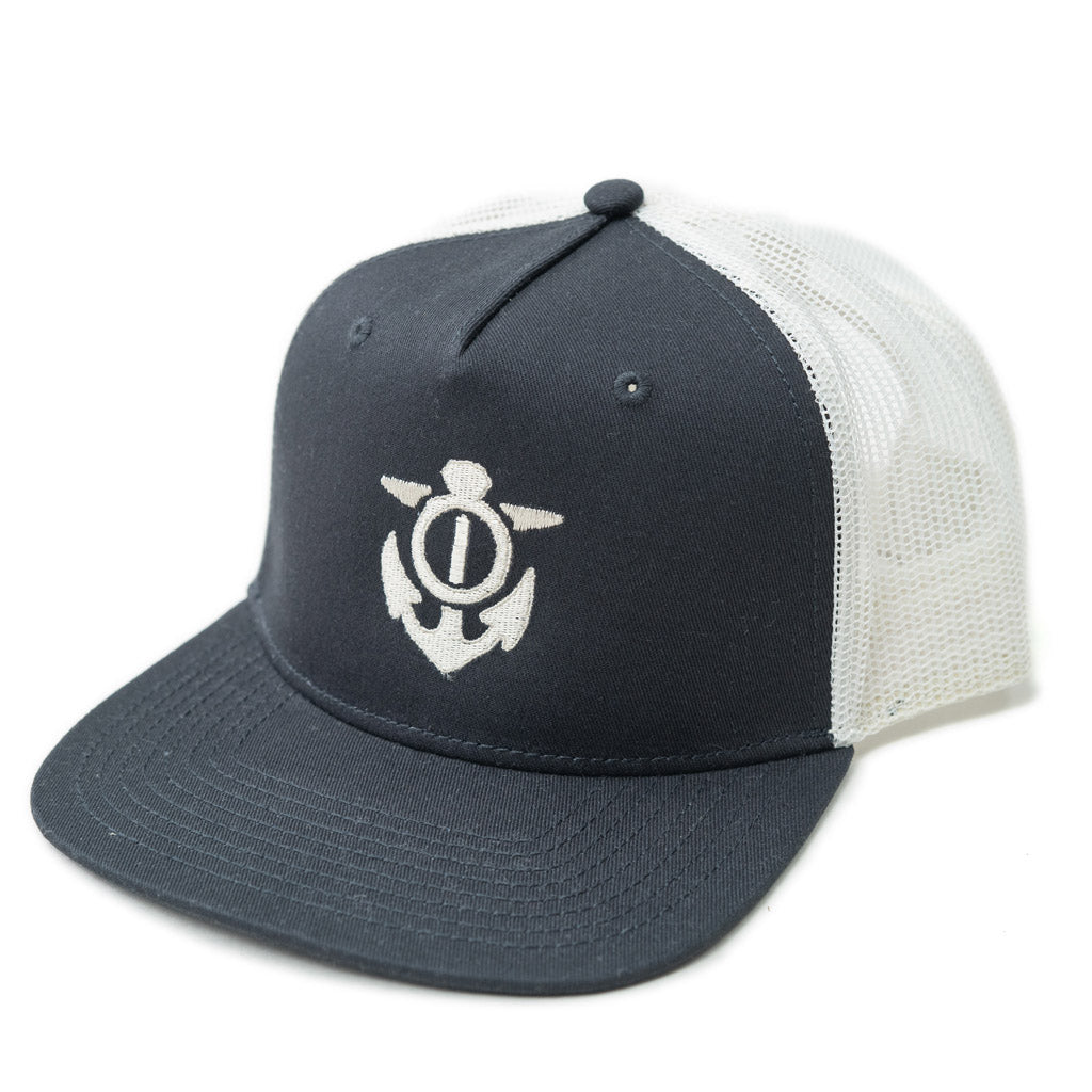 Anchor Contrast Trucker Cap | Black/Ecru