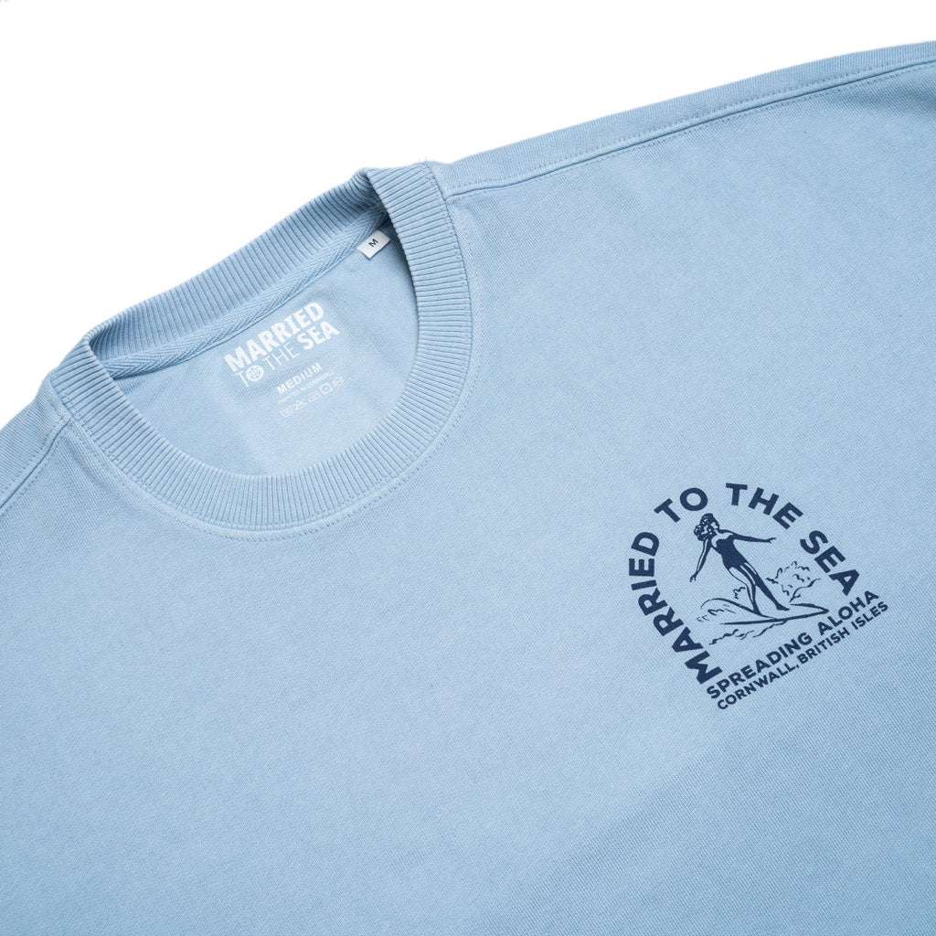 Surfer Girl Crew | Dyed Blue