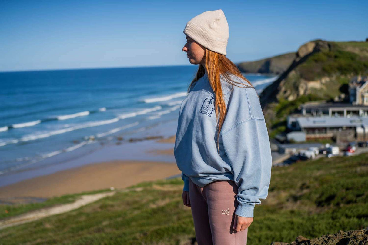 Surfer Girl Crew | Dyed Blue