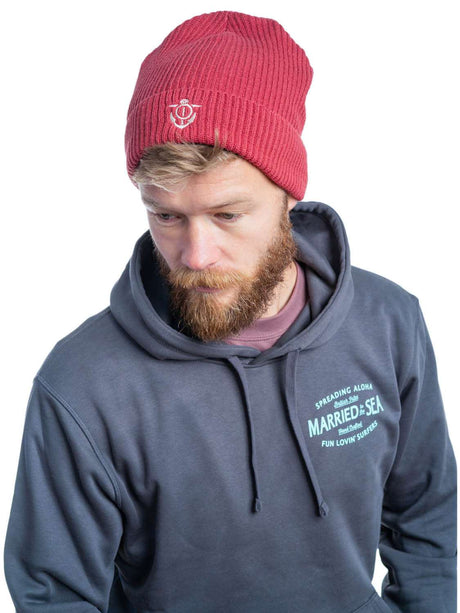 Anchor Fisherman Beanie - Red Earth