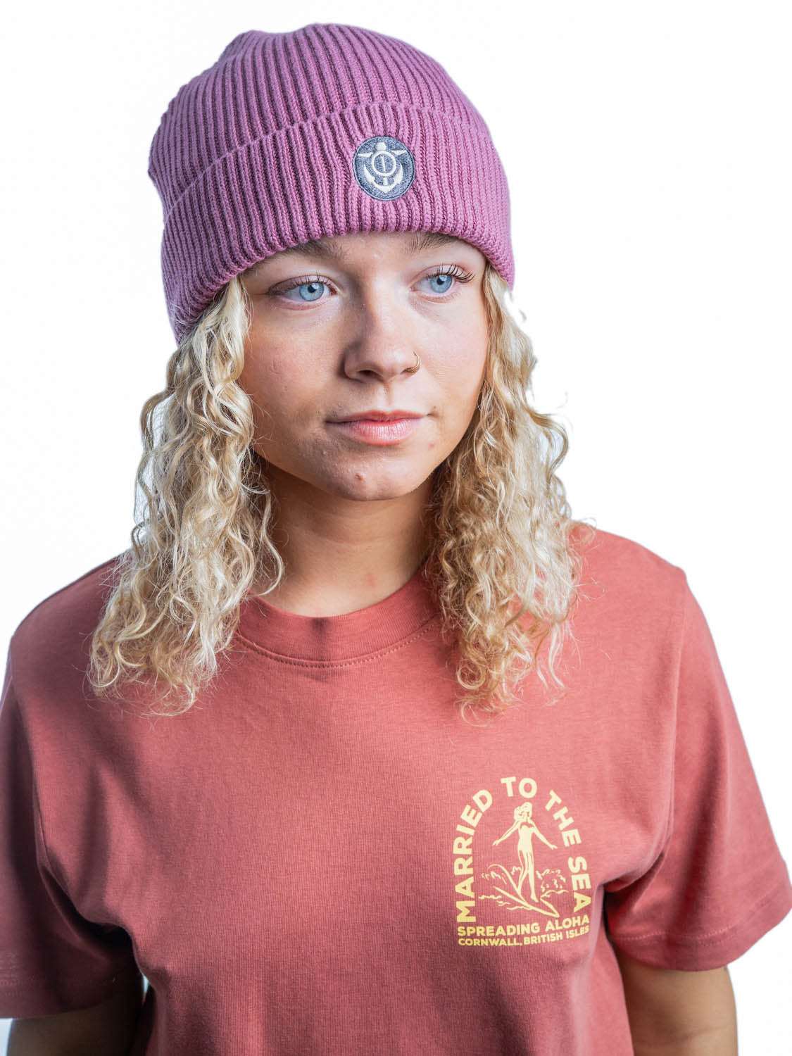 Anchor Fisherman Beanie Rose