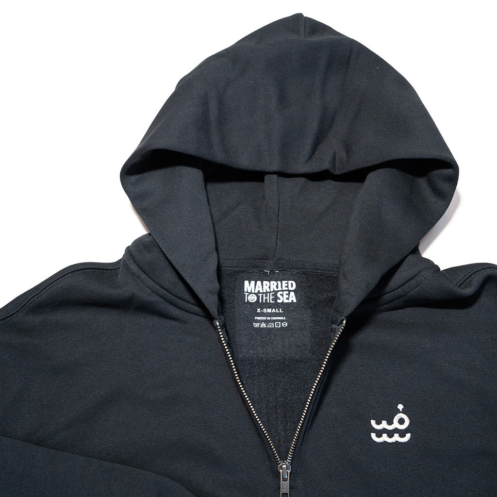 Setty Womens Half Zip Hood | Black