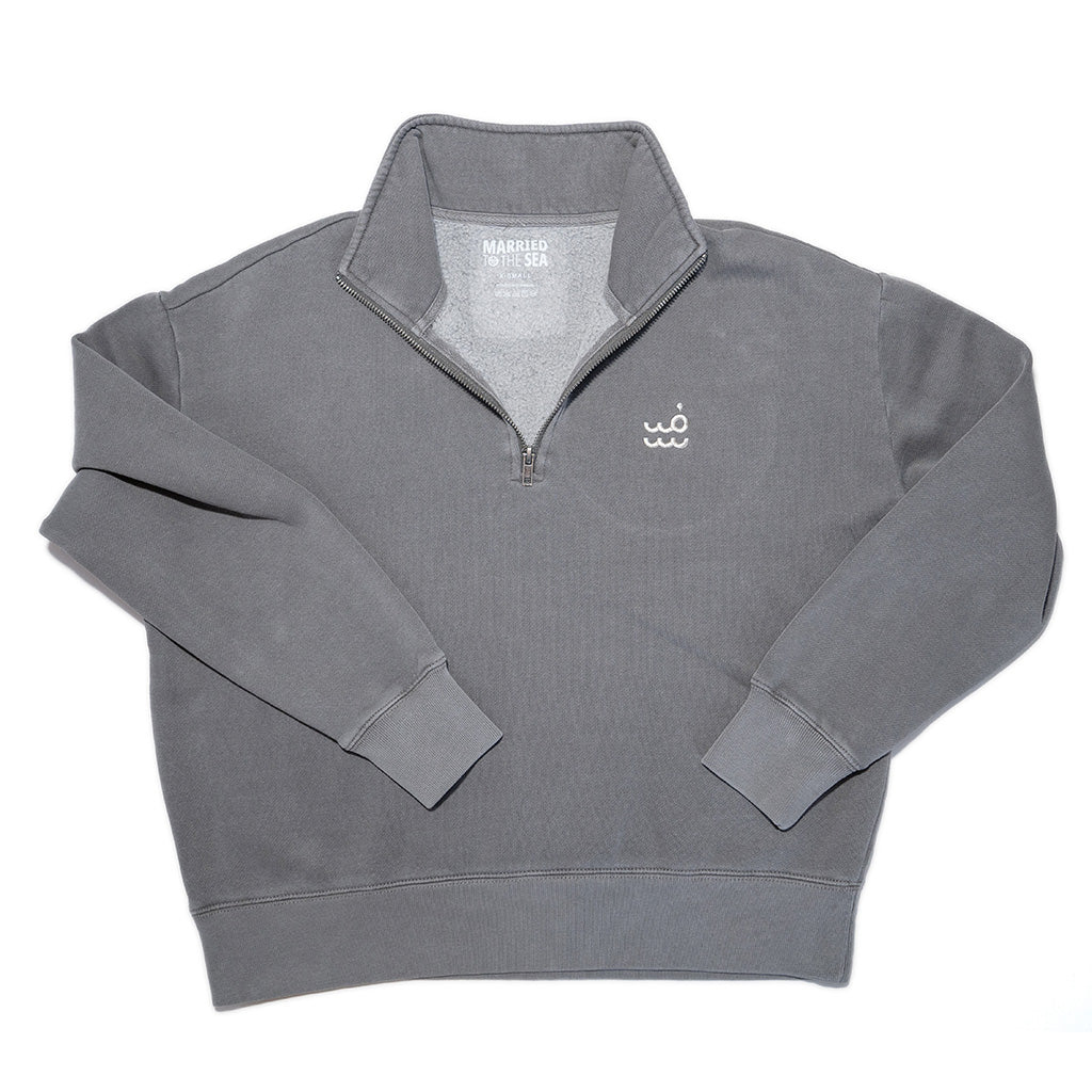 Setty Womens Half Zip Pullover | Faded Grey