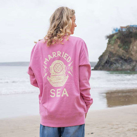 Diver Crew Neck Sweatshirt | Bubble Pink -  - Married to the Sea Surf Shop - 