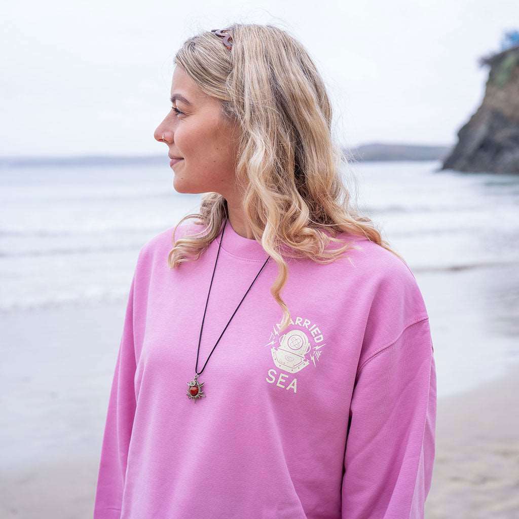 Diver Crew Neck Sweatshirt | Bubble Pink -  - Married to the Sea Surf Shop - 