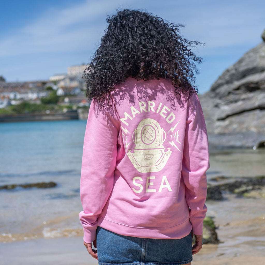 Diver Crew Neck Sweatshirt | Bubble Pink -  - Married to the Sea Surf Shop - 