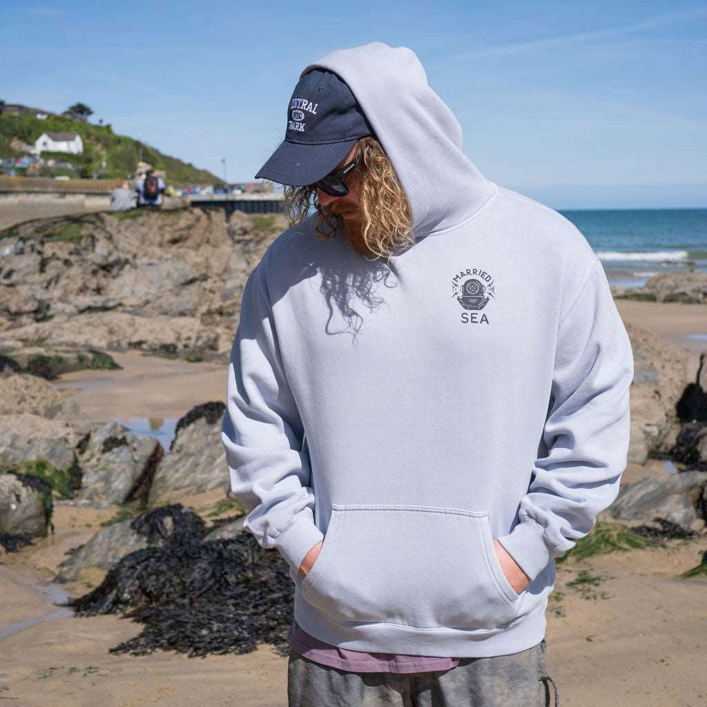 Diver Faded Hood | Powder Blue -  - Married to the Sea Surf Shop - 