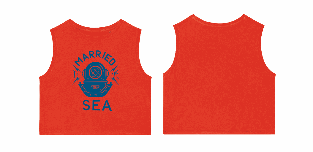 Diver Ladies Cropped Tank Top | Washed Paprika -  - Married to the Sea Surf Shop - 