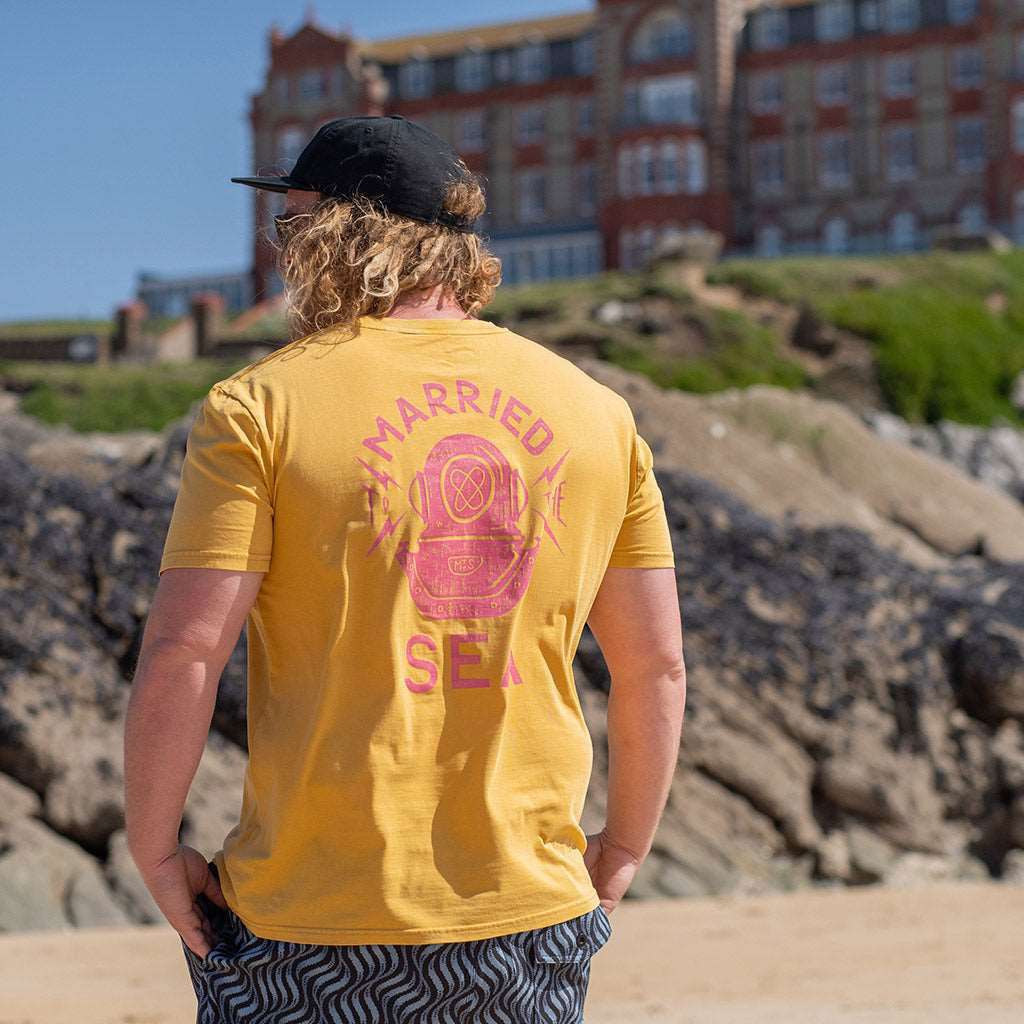 Diver T-Shirt Dyed | Gold Ochre -  - Married to the Sea Surf Shop - 