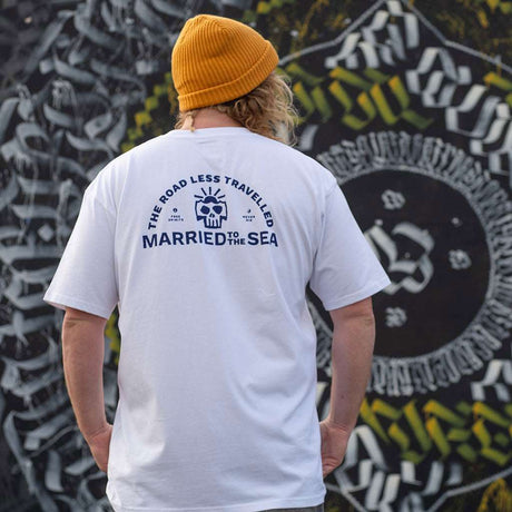 Karma Skull T-Shirt | White -  - Married to the Sea Surf Shop - 