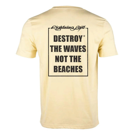 Lightning Bolt - Destroy the Waves T-Shirt | Double Cream -  - Married to the Sea Surf Shop - 