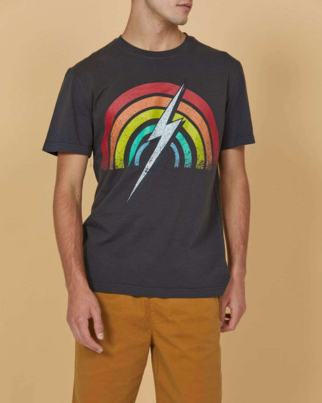 Lightning Bolt - Rainbow T-Shirt | Black -  - Married to the Sea Surf Shop - 