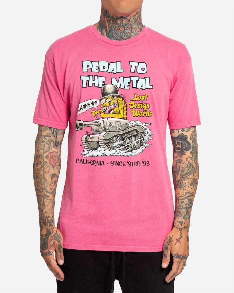 Lost - Pedal To The Medal Tee | Vintage Dye Pink -  - Married to the Sea Surf Shop - 