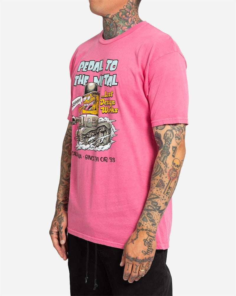 Lost - Pedal To The Medal Tee | Vintage Dye Pink -  - Married to the Sea Surf Shop - 