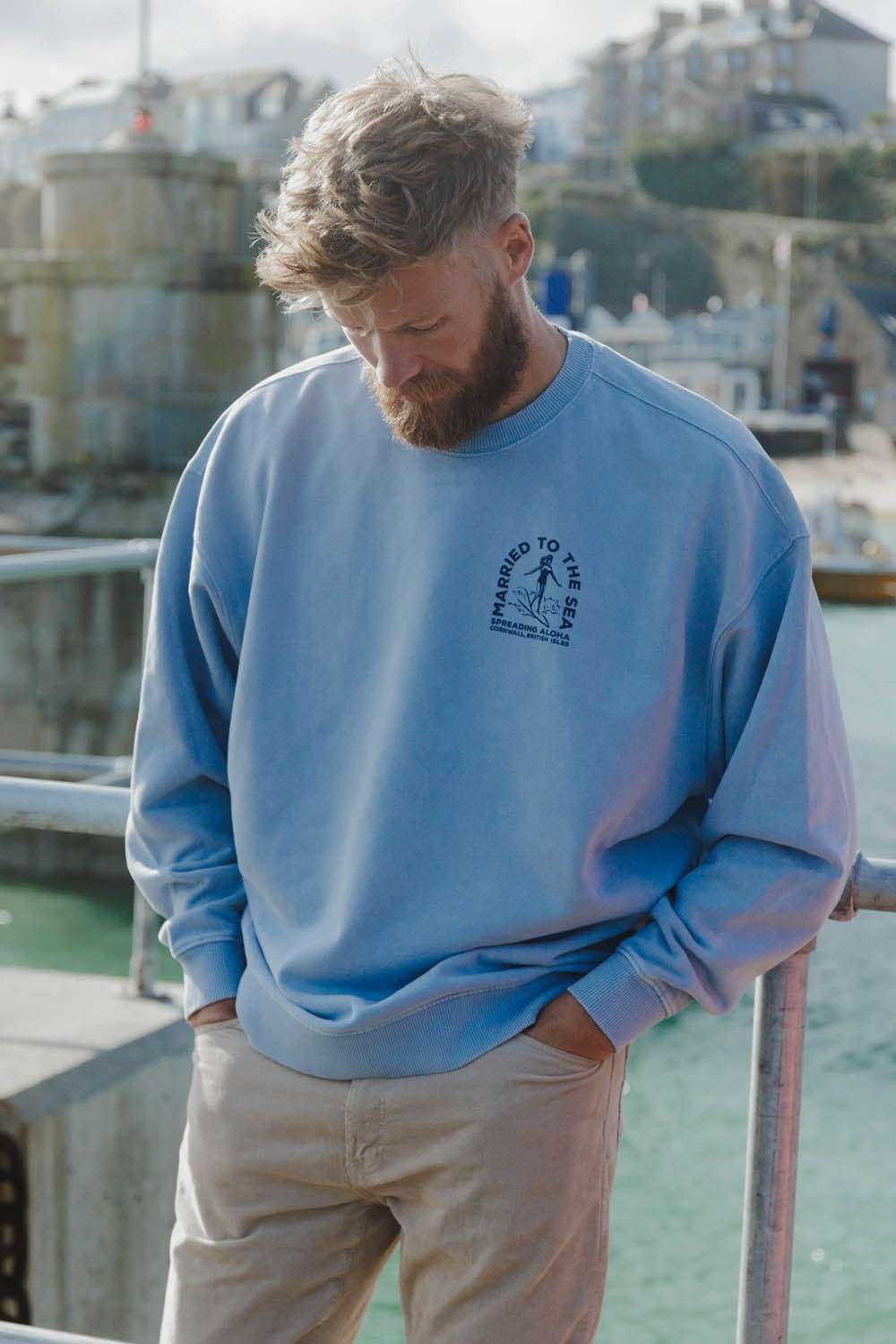 Surfer Girl Crew | Dyed Blue