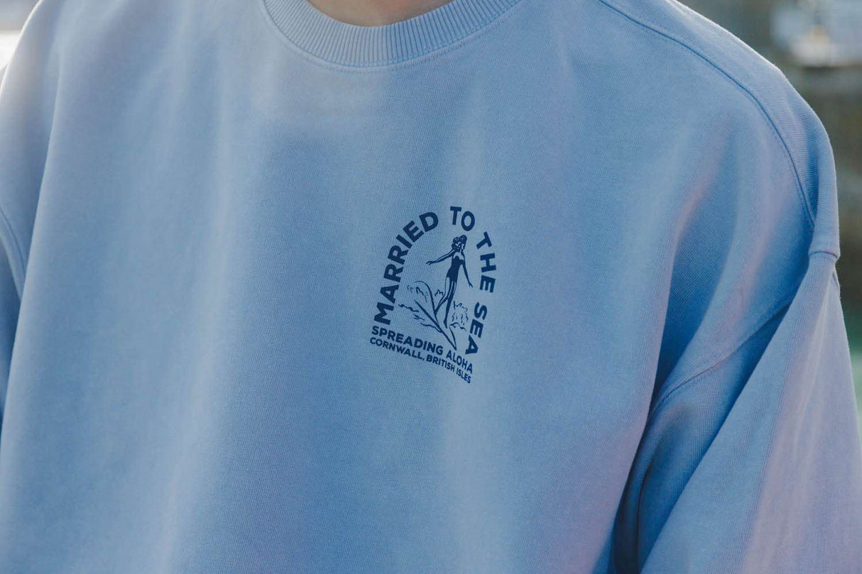 Surfer Girl Crew | Dyed Blue