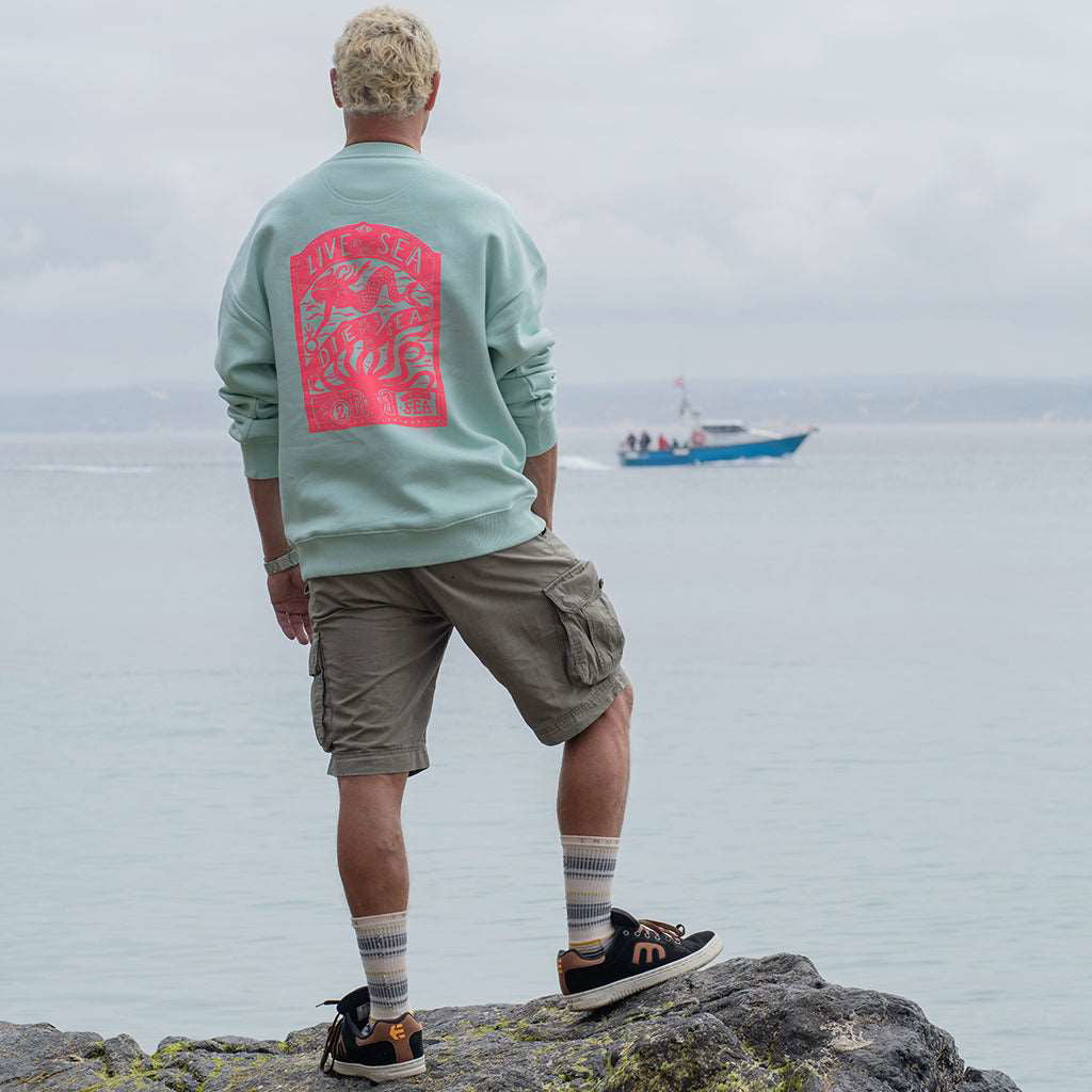 Octopus Oversized Crew | Brook Green -  - Married to the Sea Surf Shop - 