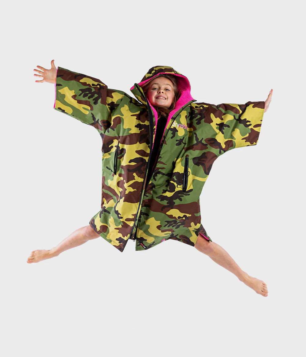 Dryrobe Kids - Camo/Pink | Short Sleeve -  - Married to the Sea Surf Shop - 