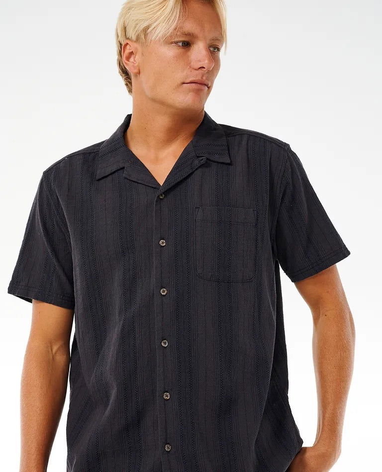 Rip Curl - Check Mate Short Sleeve Shirt | Black -  - Married to the Sea Surf Shop - 