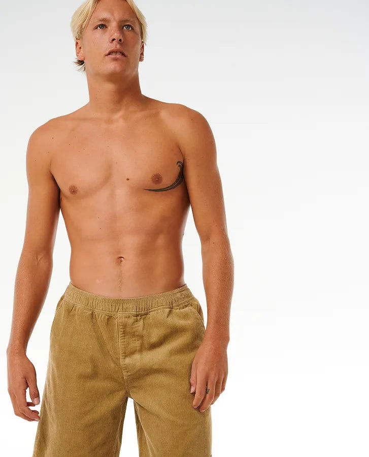 Rip Curl - Classic Surf Cord Volley Shorts | Dark Khaki -  - Married to the Sea Surf Shop - 