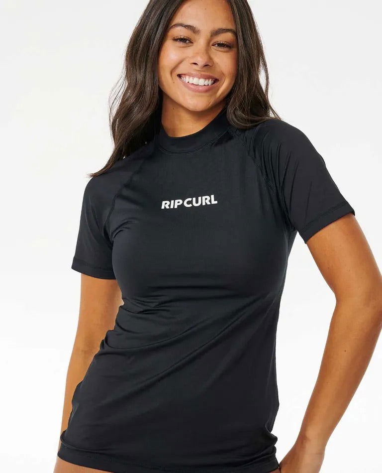 Rip Curl - Classic Surf Short Sleeve UPF Rash Guard | Black -  - Married to the Sea Surf Shop - 