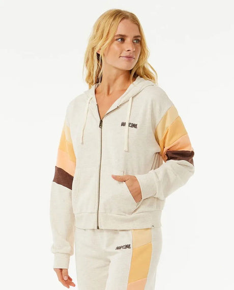 Rip Curl - Revival Zip Through Hoodie | Oatmeal Marle -  - Married to the Sea Surf Shop - 