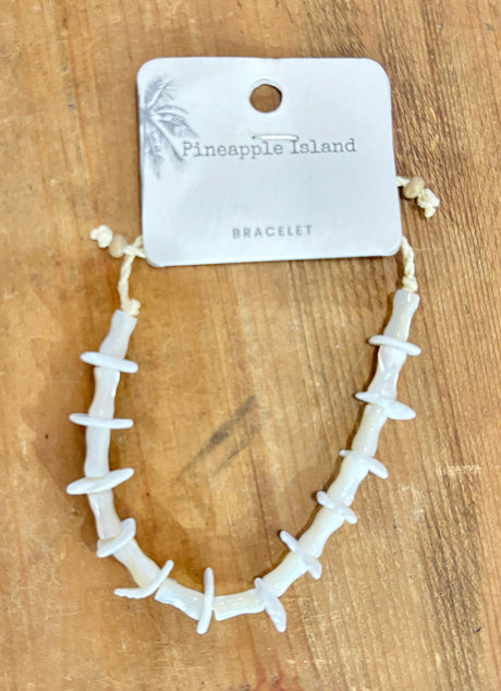 Shell White Bracelet Pineapple Island - Pineapple Island - Married to the Sea Surf Shop