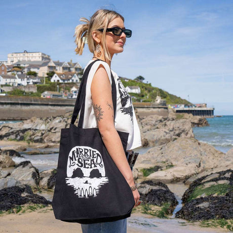 Skull Island Tote Bag | Black -  - Married to the Sea Surf Shop - 