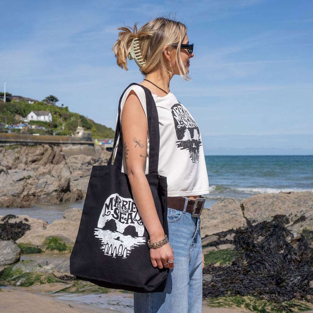 Skull Island Tote Bag | Black -  - Married to the Sea Surf Shop - 