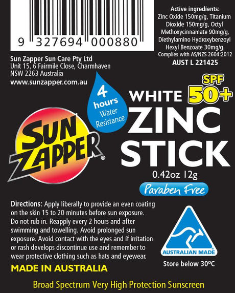 Sun Zapper Zinc Stick - Yellow - Sun Zapper - Married to the Sea Surf Shop