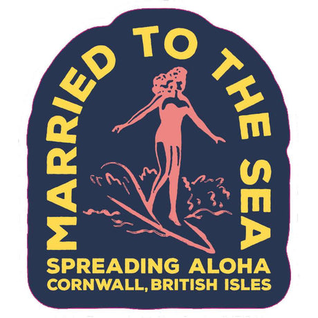 Surfer Girl Sticker - Married to the Sea Surf Shop - Married to the Sea Surf Shop