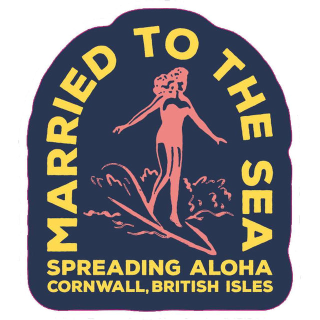 Surfer Girl Sticker - Married to the Sea Surf Shop - Married to the Sea Surf Shop