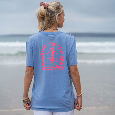 Surfer Girl Dyed T-Shirt | Swimmer Blue -  - Married to the Sea Surf Shop - 