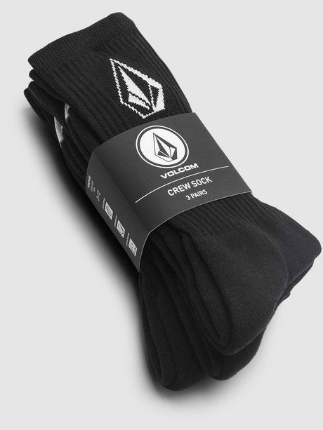 Volcom - Full Stone 3PK Socks | Black -  - Married to the Sea Surf Shop - 