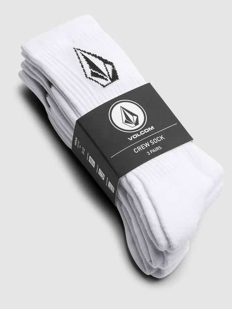 Volcom - Full Stone Socks 3-Pack | White -  - Married to the Sea Surf Shop - 