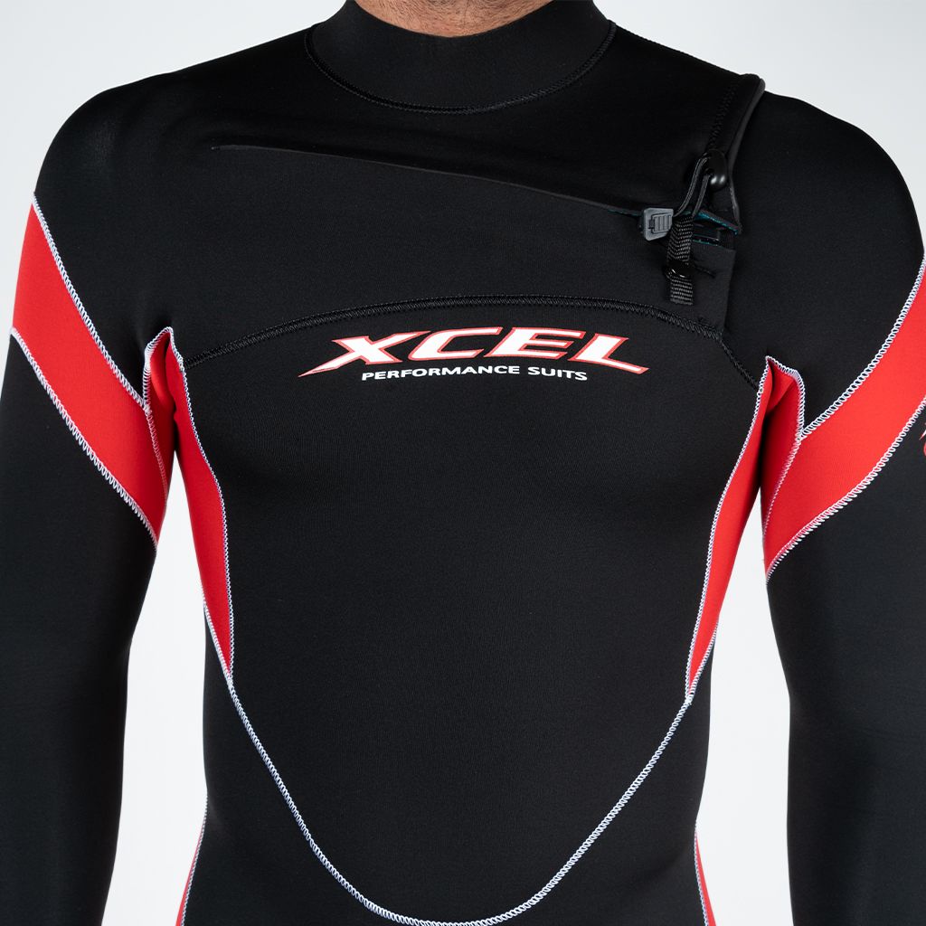 Xcel - Mens Infiniti Solution 3/2mm Wetsuit | Black/Red