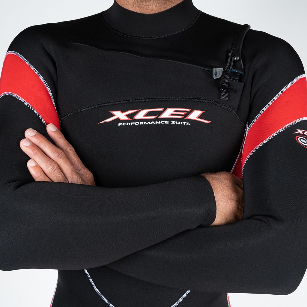 Xcel - Mens Infiniti Solution 3/2mm Wetsuit | Black/Red